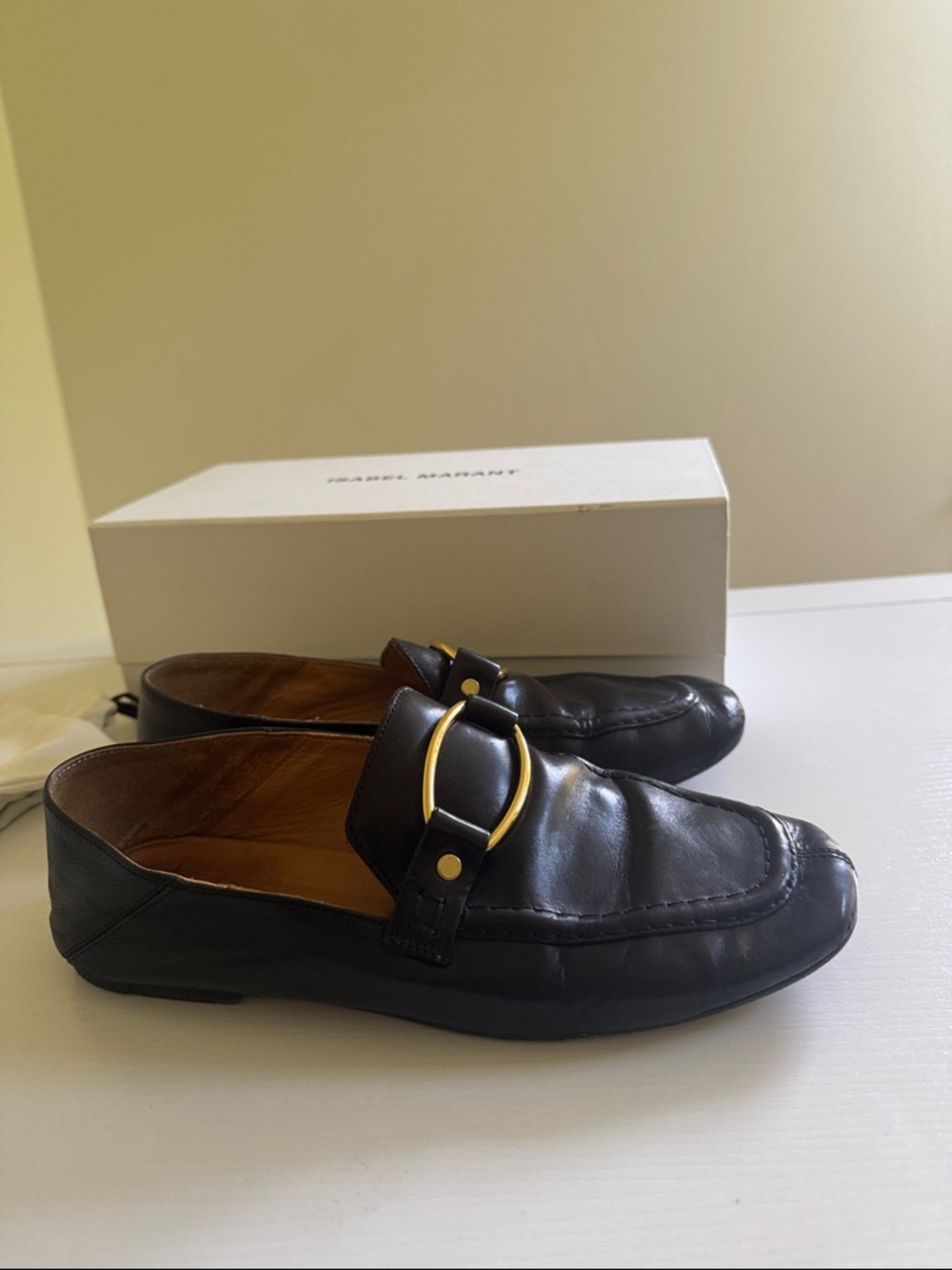 Isabel Marant black Ferlyn loafers size 37 - Picture 3 of 6